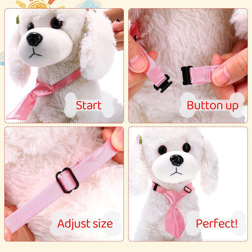 78 Pieces Dog Ties, Adjustable Pet Ties Collar Grooming Accessories for Small Pets, Birthday Photography Gifts
