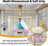 360 Bird Spinning Toy with Feeding Cup, Rotating Bird Perch Toy with Rope-Wrapped for Soft Grip, Interactive Bird Toys