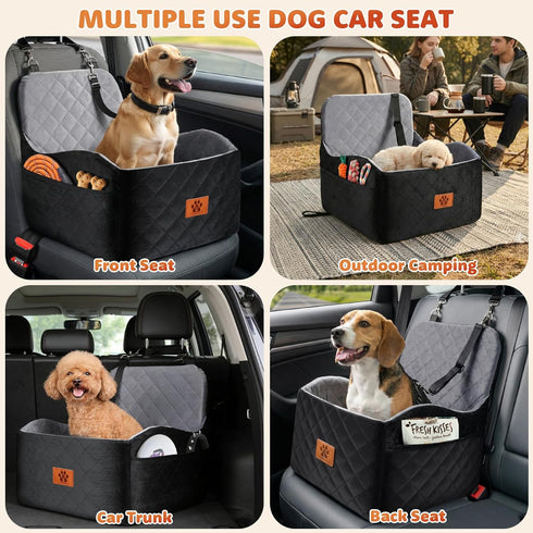 35 lbs, Dog Car Seat for Small Medium Dogs, Dog Booster Seat with Thick Comfort Foam for Pets Up to Washable
