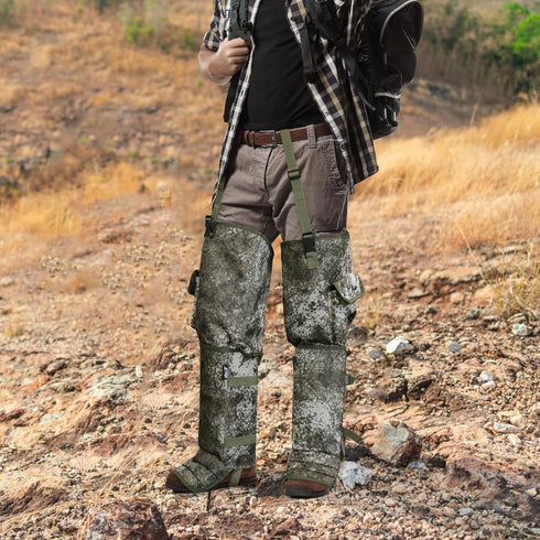 Waterproof Snake Gaiters for Men and Women - Adjustable Snake Chaps for Leg Protection
