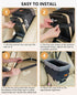 9lbs BurgeonNest Center Console Dog Car Seat for Small Dogs up to - Sturdy Metal Frame Anti-Collapse Pet Booster Seat