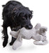 goDog Checkers Elephant Tough Plush Toy with Chew Guard Technology, Durable Checkered Fabric & Squeaker for Active