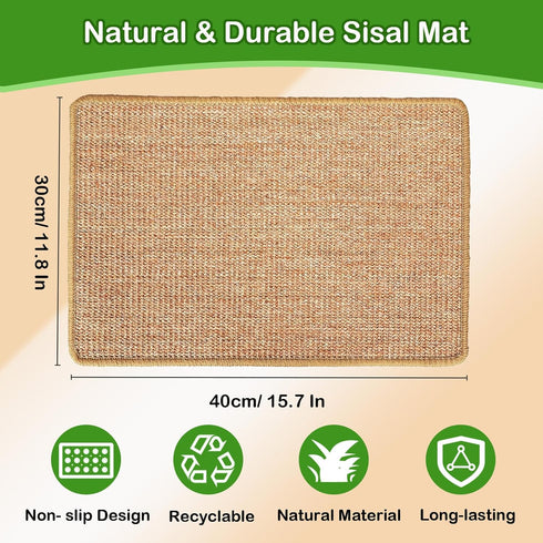 16 12 Inch 2Pcs) Rabbit Scratching Pad, x Natural Sisal Bunny Scratch Mat Scratcher Mats Claws and Teeth Care