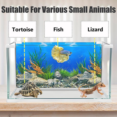 Aquarium Background Poster 3D Coral Water Plants Double Sided Stickers for 10-20 Gallon Tank 16"x33"