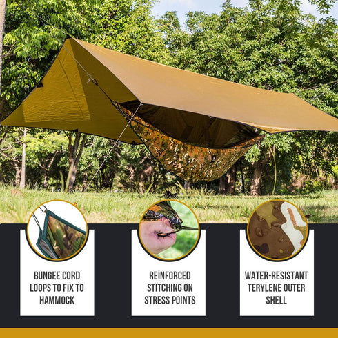 OneTigris Hideout Hammock Underquilt, Full Length Lightweight 4 Season Gear for Camping