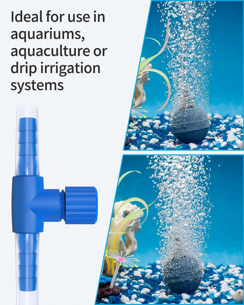 Pawfly Aquarium Air Control Valves for 3/16" ID Airline Tubing, 10 Pack - Single Way Plastic Air Flow Controllers