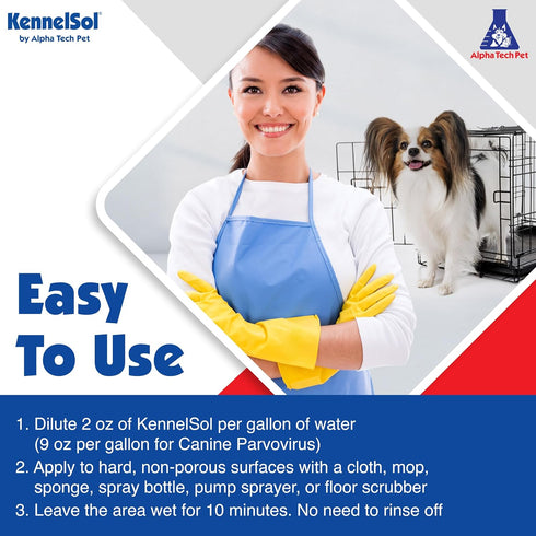 1-Step Kennel Cleaner - EPA Registered Liquid Concentrate Disinfectant and Deodorizer, 1 Pint