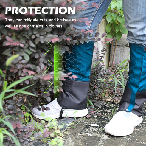Trimmer Brush Leg Gaiters, Waterproof Leg Guards for Trimming, Adjustable Lawn Care Protection for Men Women