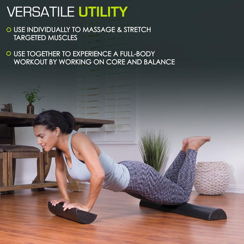 ProsourceFit High Density Foam Rollers, 36 Inches Long Firm Full Body Massager for Yoga, Pilates, Post Workout