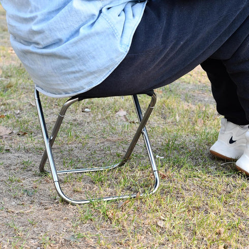150 Lbs Portable Mini Folding Stool, Small Camping Stool Mortable Stool Can Hold Up to for Adults