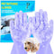 Pet Grooming Gloves - Dog Washing Gloves with High-Density Teeth, Silicone Bathing Gloves for Bathing and Massaging