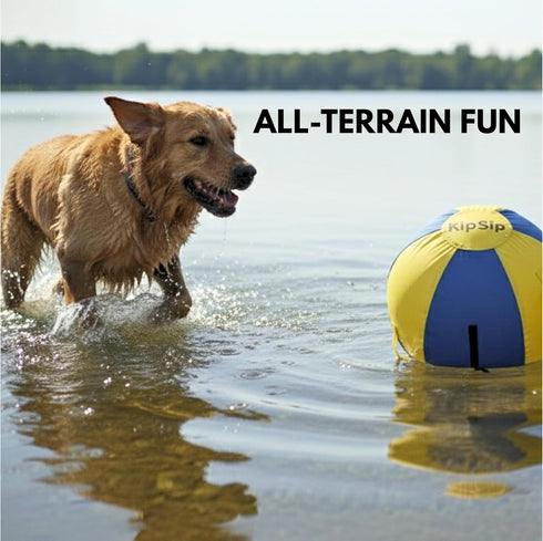 KipSip 18 Herding Ball for Dogs Dog Training Ball with Handles for Medium & Large Breeds Non-Chew Interactive Toy