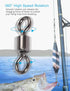 Fishing Barrel Swivels Set, 210pcs Rolling Bearing Snap Connector for Freshwater and Saltwater Fishing