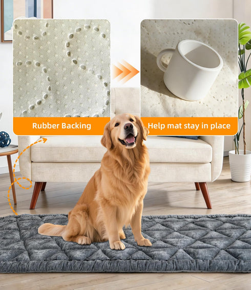 NISSYO.AM Backseat Pet Bed Mat, Non-Slip Dog Seat Cover with Scratch-Resistant Padding, Dog Bed for Cars, Trucks
