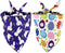 LosFong Easter Dog Bandanas 2 Pack, Reversible Triangle Easter Eggs and Bunny