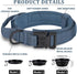 COOYOO 3-Piece Tactical Dog Collar Set - Adjustable Military Nylon with Control Handle and Heavy Metal Buckle for Dogs