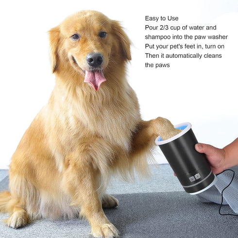Automatic Dog Washer | USB Rechargeable Soft Brushes | Portable Dog Foot Cleaner for Small Medium Dogs