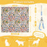 32x32in 22lbs Cat Grooming Wrap & Dog Restraint Bag with Pet Nail Clippers Kit, Self Adhesive Cat Wrap for Nail