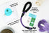 STJ Company Short Training Traffic Leash for Dogs l Teach Them to Walk Without Pulling l 18 Inch Rock Climbing Rope with Swivel Metal Snap-Bolt l Take Your Pup Near Crowds (18, Purple)