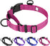 Martingale Dog Collars, Adjustable Reflective Nylon No Pull Choker Collar for Training Medium Large Dogs (M, Hot Pink)