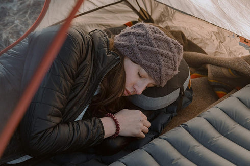 TREKOLOGY Inflatable Camping Pillow with Removable Cover, Ultralight Portable Compact Pillow for Backpacking, Hiking,