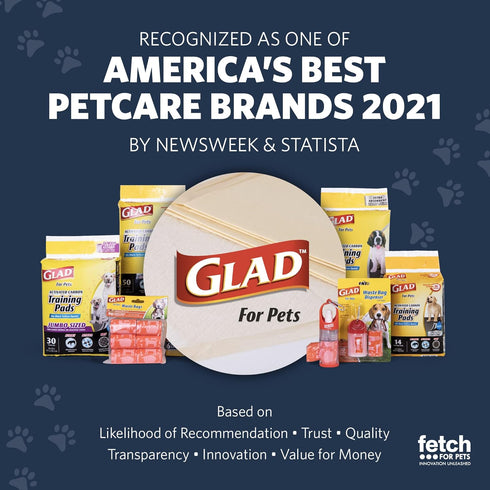 Glad for Pets Activated Carbon Dog Training Pads, 23" x 23", 150 Count, Absorbent Black Disposable Indoor Pee Pads