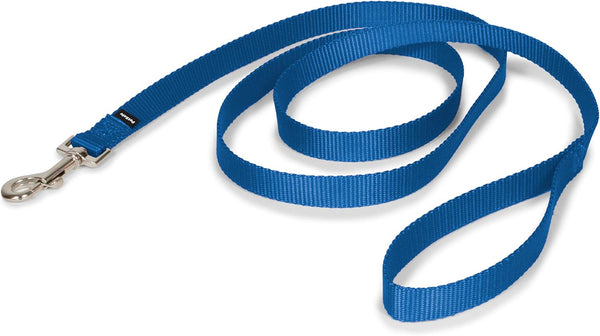 PetSafe Nylon Dog Leash, Strong Durable Traditional Style with Easy to Use Bolt Snap, 3/4 in. x 6 ft., Royal Blue