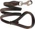 Dogs My Love 4ft Long Round Genuine Rolled Leather Dog Leash, Brown, Large: 1/2" (12mm)