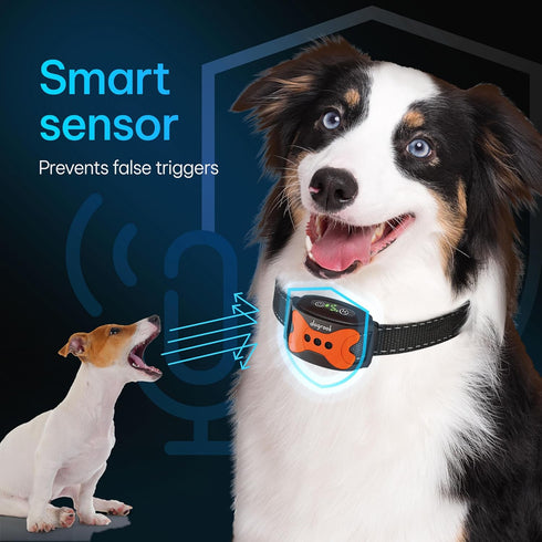 DogRook Rechargeable Smart Anti Barking Collar for Dogs, Waterproof No Shock Collar with 5 Sensitivity Levels