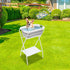 GDIFLS 38.8 Inch Foldable Pet Bathtub with Stand - Height Elevated Bathing Tub for Cats & Small Dogs, Drainage Tube