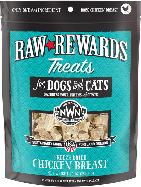 Northwest Naturals Raw Rewards Freeze-Dried Chicken Breast Treats for Dogs and Cats