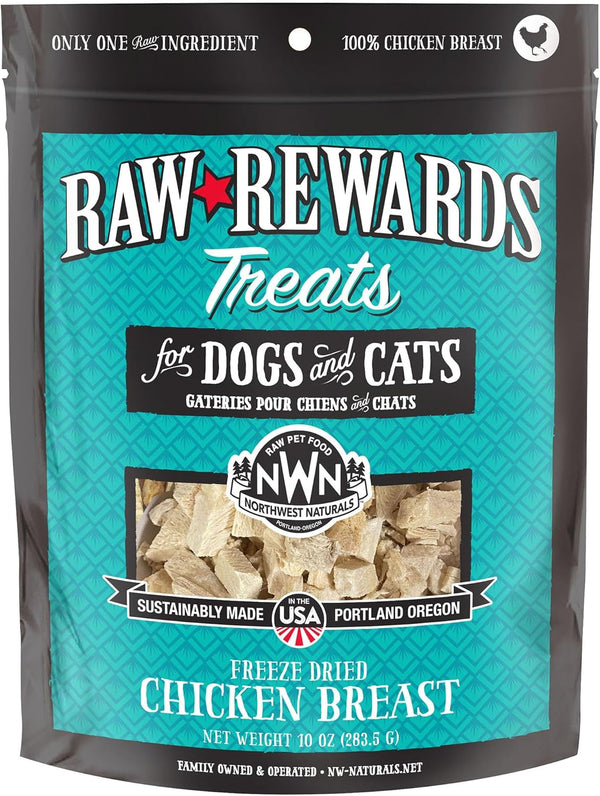 Northwest Naturals Raw Rewards Freeze-Dried Chicken Breast Treats for Dogs and Cats