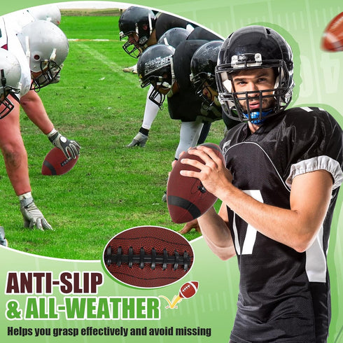 Jerify Composite Leather Footballs Official Size Football Bulk Inflatable Foot Ball with Pump Indoor Outdoor Regulation