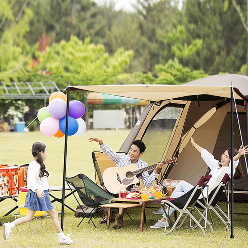 SAN LIKE Aluminum Tent Poles for Tarp, 75inch Adjustable Collapsible Camping Poles for Awnings Canopy Rain Fly