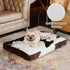 Bedfolks Waterproof Dog Crate Bed, Plush with Removable Washable Cover, Faux Fur Dog Crate Pad for Medium Dogs