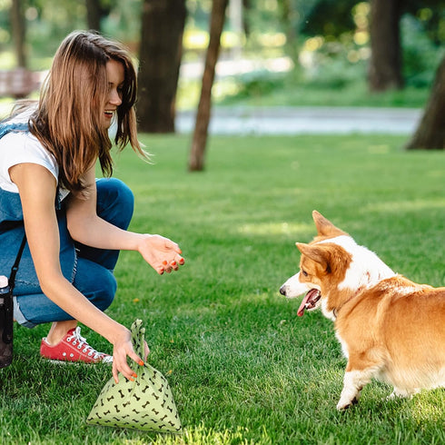 360 Count Zoyiancy Dog Poop Bags Rolls, Leak Proof Waste Bags and Bone-Shaped Dog Poop Bag Refill Rolls, Thick Strong