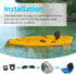 Kayak Seat Repair Kit for Lifetime Emotion - Seat Strap Clips and Hooks