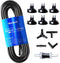 3/16" Professional Flexible Airline Tubing - Standard Aquarium Air Pump Accessories, 20 Feet (Clear-Black)