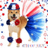 4PCS Pet Independence Day Costume, 4th of July Dog Tulle Dress Collar Flowers, Cute Tutu Skirt USA Patriotic Outfit
