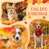 50 25 (25.6 17.7 17.7) Abbylike Pcs Fall Thanksgiving Dog Bandana Bulk Pumpkin Bandana for Dogs Triangle Kerchief Bib