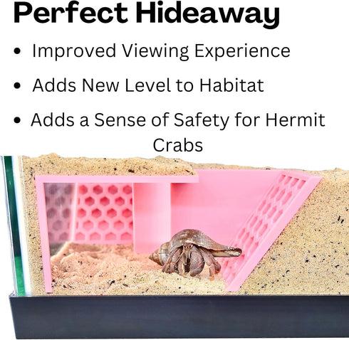 Hermit Crab Underground Tunnel Cave Corner | Hermit Crab Climbing Tank Decor Hide Hideout | Hermit Crab Habitat