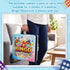 4" Thyle Bingo Jackpot Pattern Seat Cushion Extra Thick Double Seat Cushion with Strap & Handles Comfortable Folding
