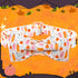 Elegant little tail Halloween Dog Collar, Fall Orange Pumpkin Holiday Bow Collar for X-Small Dogs