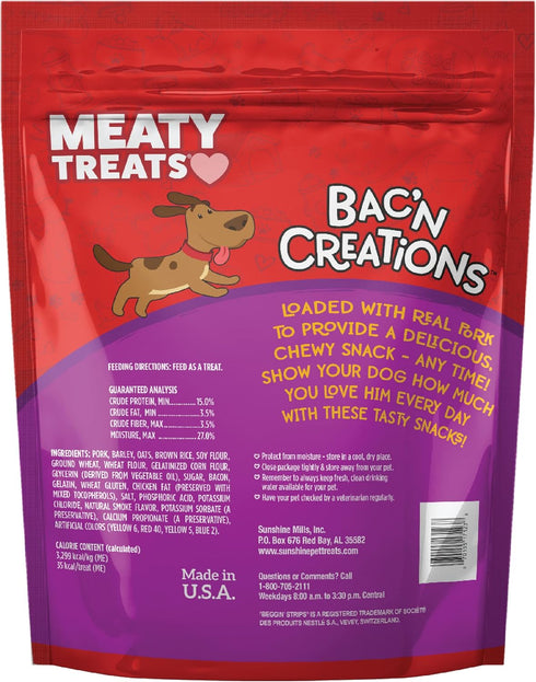 Bak'N Creation Dog Treats Bacon, 25 Oz, 1 Piece