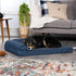 Furhaven Orthopedic Dog Bed for Large/Medium Dogs - Plush & Almond Print L Shaped Chaise, Removable Bolsters, Washable