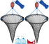 QualyQualy Foldable Crab Trap 2-Pack, Small Crab Net with Buoy & Bait