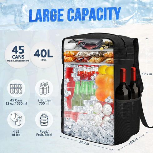 WOTOW Backpack Cooler 45 Cans, Tactical Insulated Soft Cooler Bag for Men Women, Leakproof Backpack