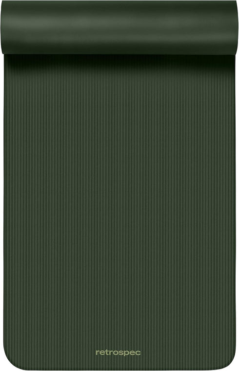 Retrospec Solana Yoga Mat, 1" Thick Non Slip Exercise Mat with Nylon Strap for Home Yoga, Pilates, Fitness