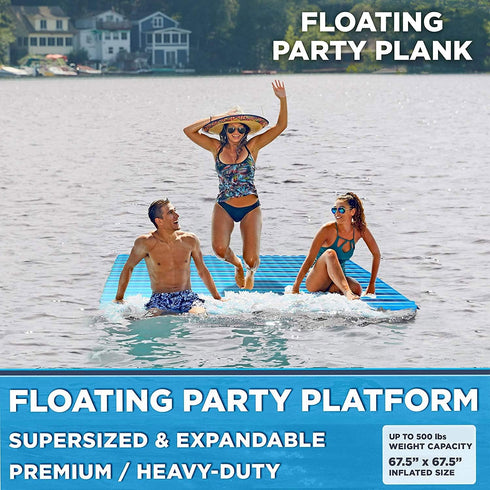 3-in-1 Aqua Fold & Go Tanning Pool Float, Mat and Tanning Pool Lounger Padded Mat for Land or Water with Carry Strap