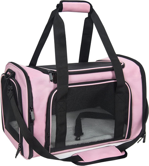Soft Sided Carrier for Small Medium Cats Dogs,TSA Airline Approved Collapsible Travel